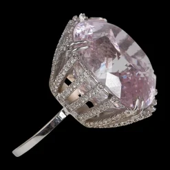 Pink Kunzite & Diamond Cocktail Ring