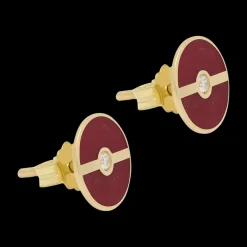 Red Large Discs Earrings
