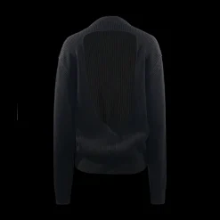 Ribbed Open-Back Sweater