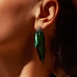 Scarab Bunch Tsavorite Drop Earring