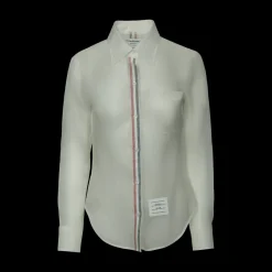 Sheer Silk Classic Button-Down Shirt