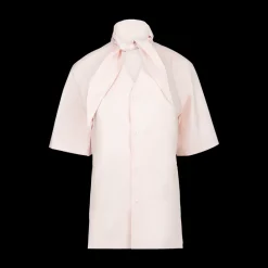 Short Sleeve Shirt With Shawl
