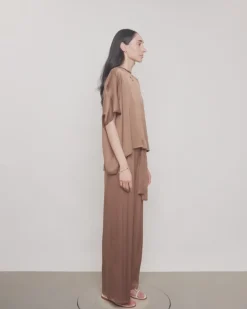 Silk Wide-Leg Pants