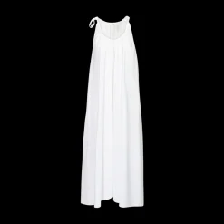Sleeveless Gathered Maxi Shift Dress