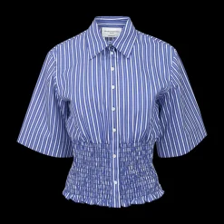Smocked Button-Up Top