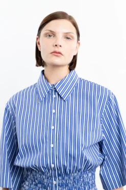 Smocked Button-Up Top