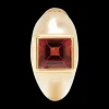 Square Garnet Huggie (Single)