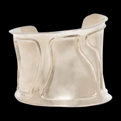 Sterling Silver Positive Space Puzzle Cuff