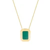 Stones of Wisdom Octagon Green Onyx Necklace