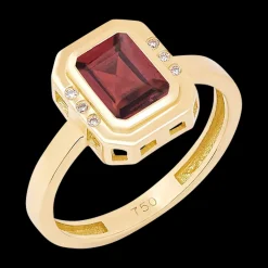 Stones of Wisdom Octagon Garnet Ring