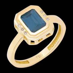 Stones of Wisdom Octagon London Blue Topaz Ring