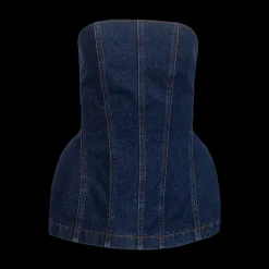 Strapless Denim Corset