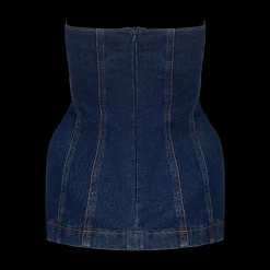 Strapless Denim Corset