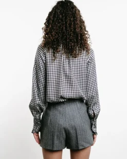 Striped Wool Tailored Shorts