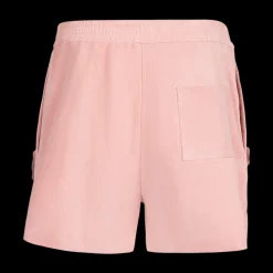 Suede Flower Appliqué Shorts
