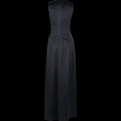 Technical Satin Long Dress