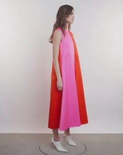 Two-Tone Midi Dress