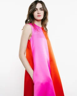 Two-Tone Midi Dress