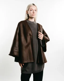 V-Neck Shearling Jacket