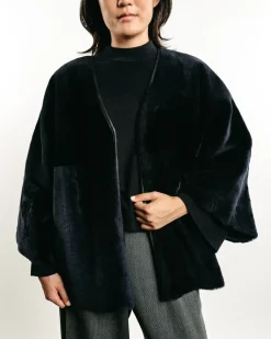 V-Neck Shearling Jacket