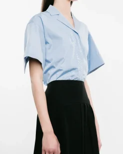 Wool Canvas Pleated Skirt