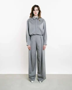 Wool Wide-Leg Trousers
